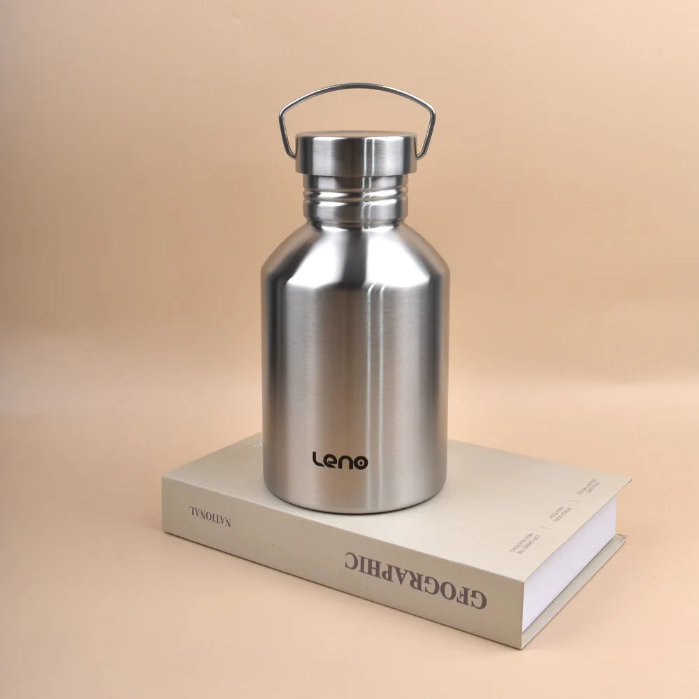 2L Drink Bottle for Sport Large Capacity Stainless Steel Sport Bottle Single-Layer Water Cup Metal Flask Drinkware Camping Sport Beargoods