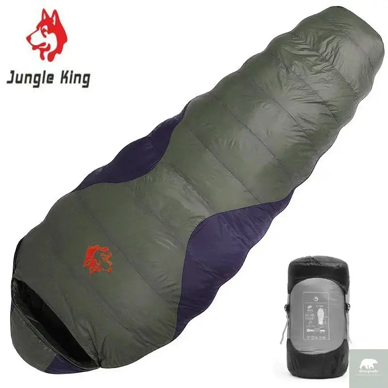 JUNGLE KING CY660 4 Seasons 3 Kinds of Thickness Camping Travel Hiking White Duck Down Feather Filled Mummy Down Sleeping Bags Beargoods