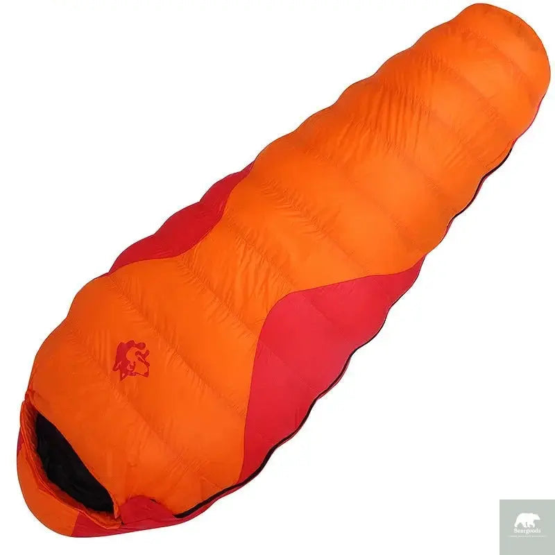 JUNGLE KING CY660 4 Seasons 3 Kinds of Thickness Camping Travel Hiking White Duck Down Feather Filled Mummy Down Sleeping Bags Beargoods