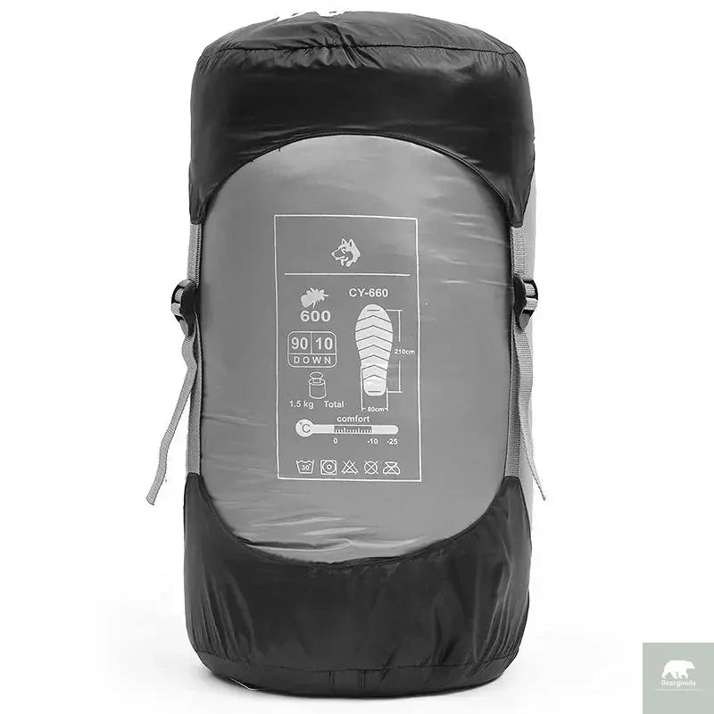 JUNGLE KING CY660 4 Seasons 3 Kinds of Thickness Camping Travel Hiking White Duck Down Feather Filled Mummy Down Sleeping Bags Beargoods