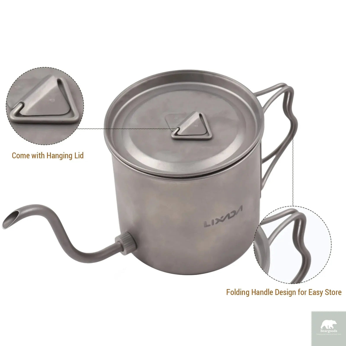 Titanium Pour Over Kettle Beargoods