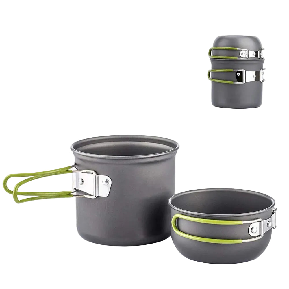 Ultralight Camping Pots Cookware Set Portable Outdoor Cooking Tableware for Hiking Trekking Picnic Fishing Mountaineering Beargoods