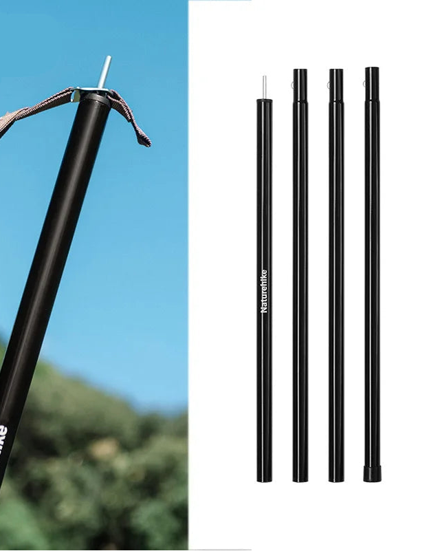 Naturehike Canopy Poles 2pcs High Strength Reinforced Multi-Purpose Support Pole Outdoor Camping Tents Porch General Steel Pipe Beargoods