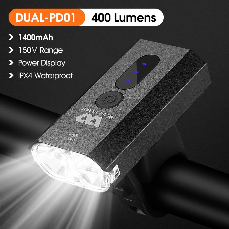 1600 Lumen Dual LED Bike Light Beargoods
