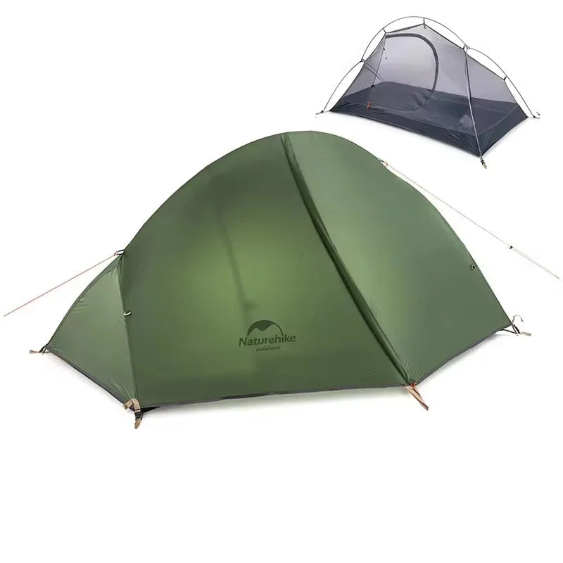 Naturehike Cycling Tent 1 Person Ultralight Backpacking Tent Double Layer Fishing Beach Tent Outdoor Travel Hiking Camping Tent Beargoods