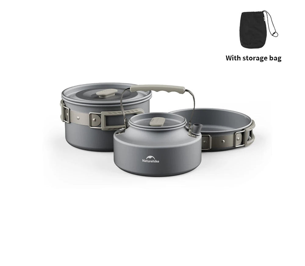 Camping Cookware Kit Frying Pan Portable Kettle Foldable Beargoods