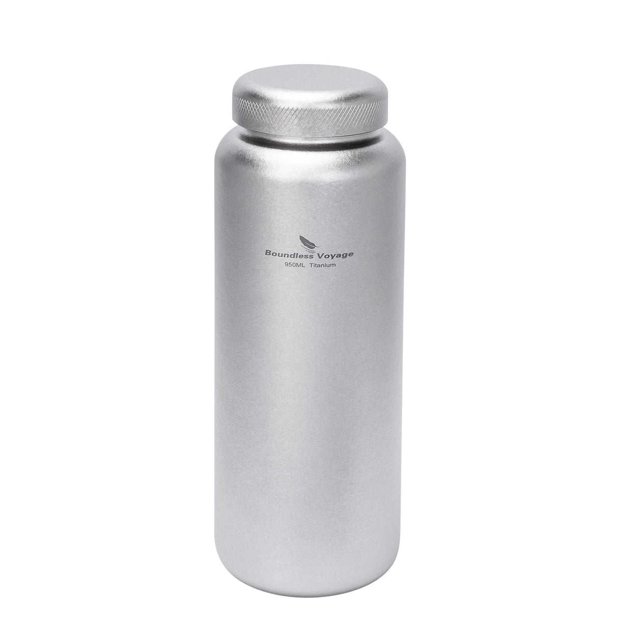 Boundless Voyage Titanium Water Bottle 0.95L Wide Mouth & Leakproof Flask Single Layer Canteen for Backpacking Travel Camp 3018D Beargoods