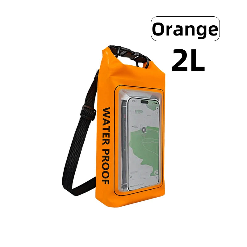 2L/5L PVC Swimming Waterproof Bag,Mobile Phone Waterproof Dry Bag for Trekking Drifting Rafting Surfing Boating Storage Bag Beargoods