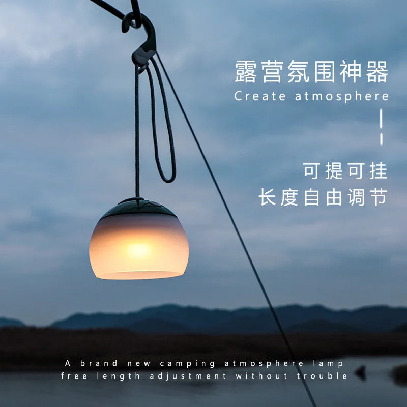 New Multifunctional Retro Camping USB Charging Led Tent Outdoor Horse Lamp Portable Light Silicone Camping Light Beargoods