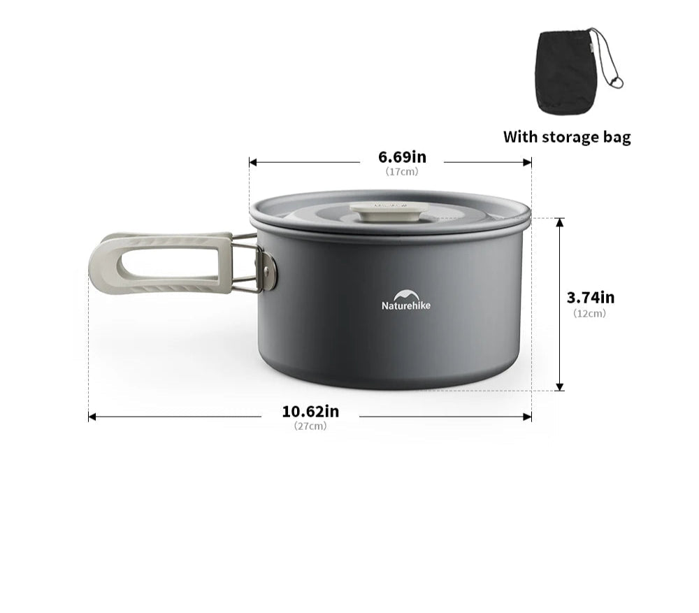 Camping Cookware Kit Frying Pan Portable Kettle Foldable Beargoods