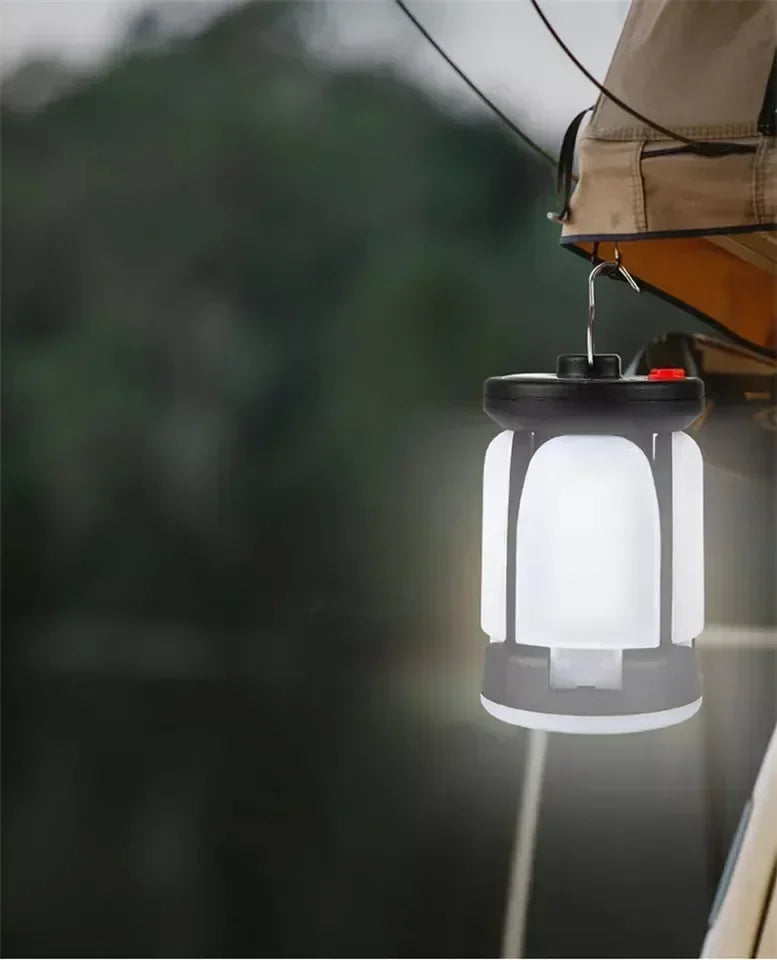 Ultra-Bright Rechargeable LED Camping Lantern Solar Portable Lanterns With Power Bank Hands-Free Emergency Lamp Hiking/Fishing Beargoods