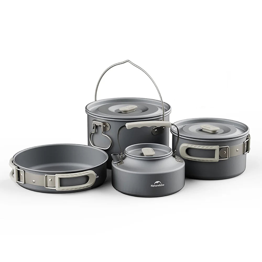Camping Cookware Kit Frying Pan Portable Kettle Foldable Beargoods
