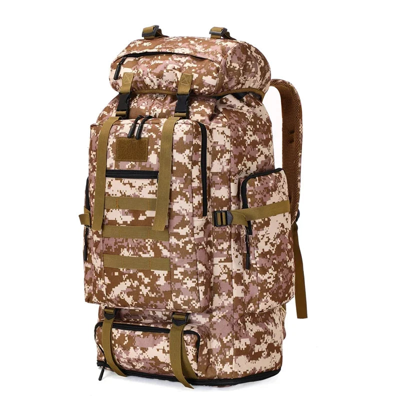 80L/100L Mountaineering Bag Climb Bag Tactical Backpacks Large Backpack Outdoors Hiking Camping Travel Bags Beargoods