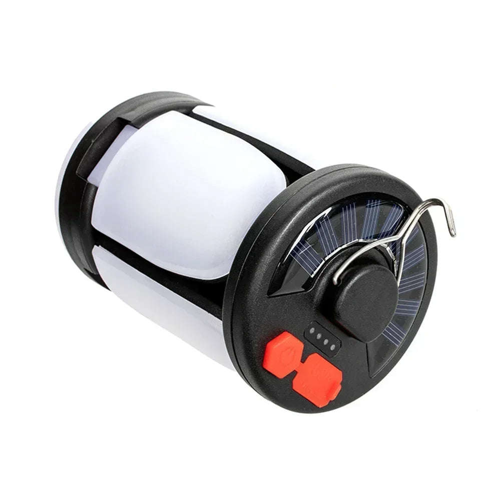 Ultra-Bright Rechargeable LED Camping Lantern Solar Portable Lanterns With Power Bank Hands-Free Emergency Lamp Hiking/Fishing Beargoods