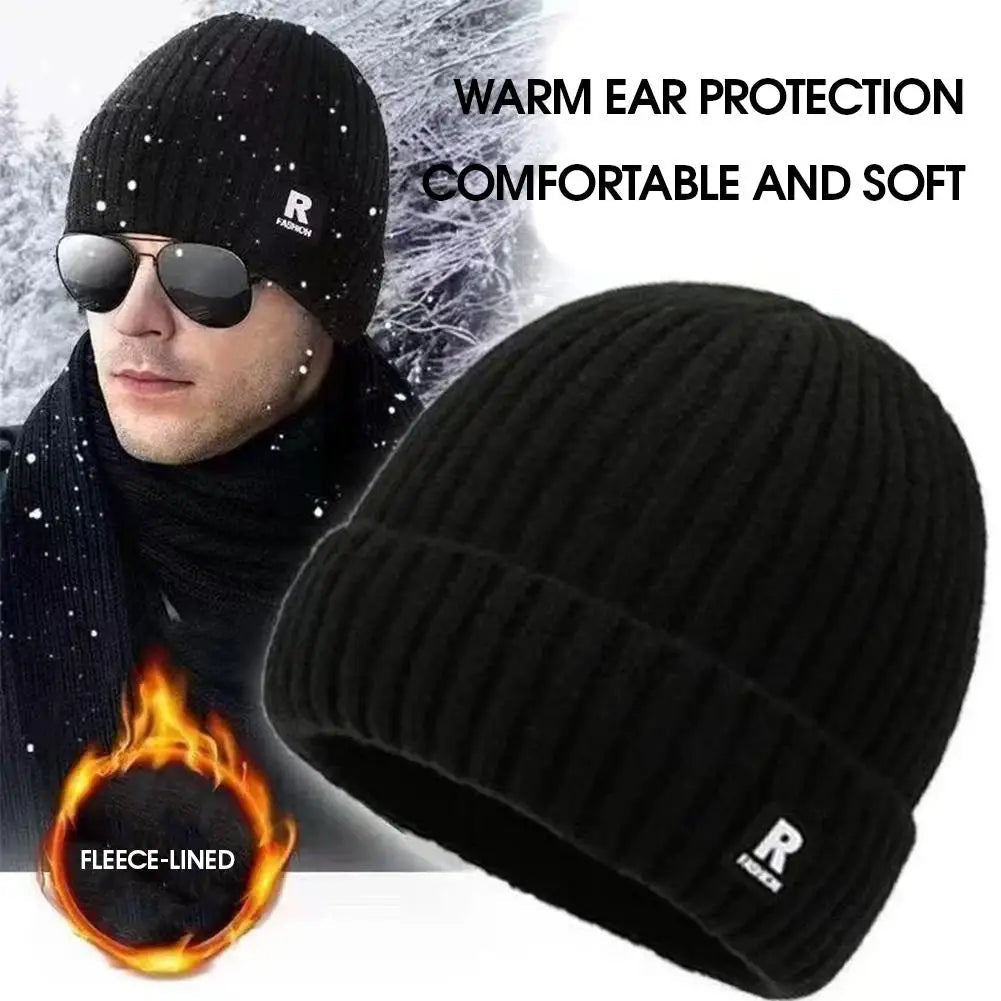 Winter Thick Beanie Hat With Fleece Lined For Men Women Winter Solid Knitted Wool Skull Cap For Outdoor Activities & Daily Use Beargoods