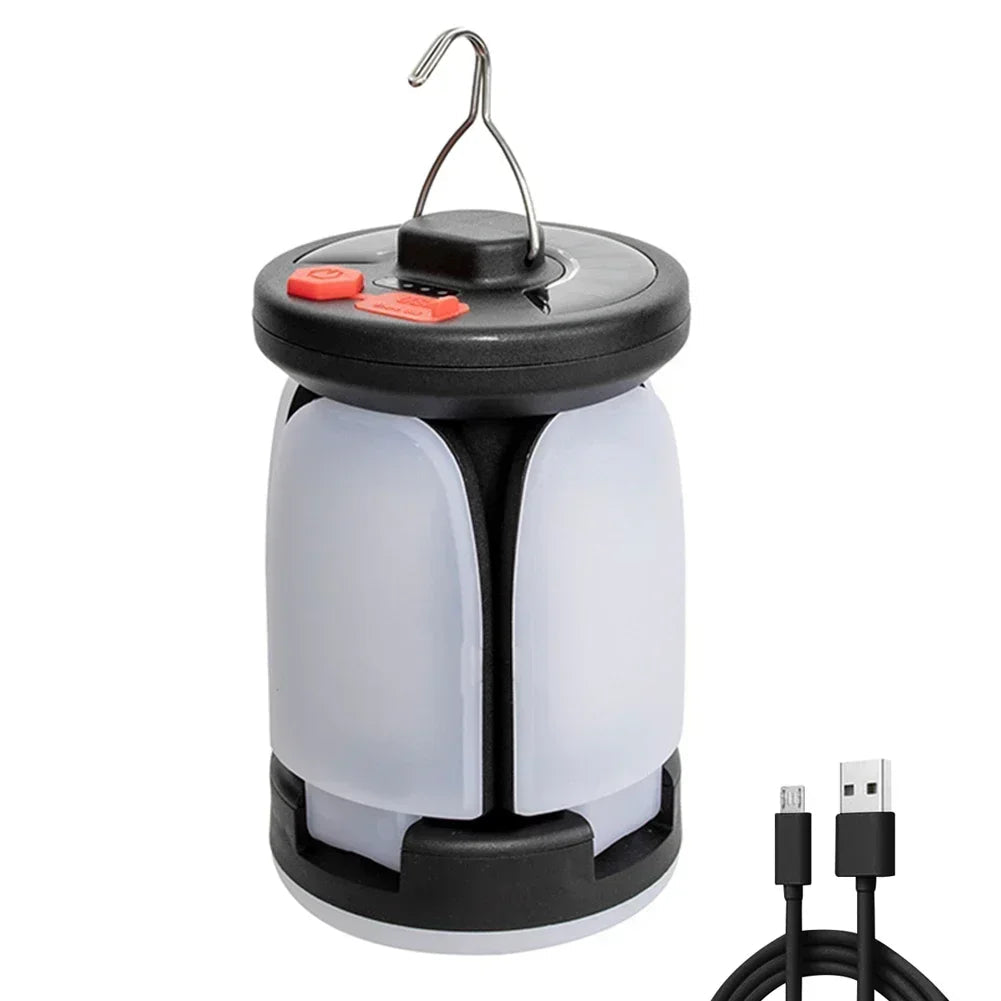 Ultra-Bright Rechargeable LED Camping Lantern Solar Portable Lanterns With Power Bank Hands-Free Emergency Lamp Hiking/Fishing Beargoods