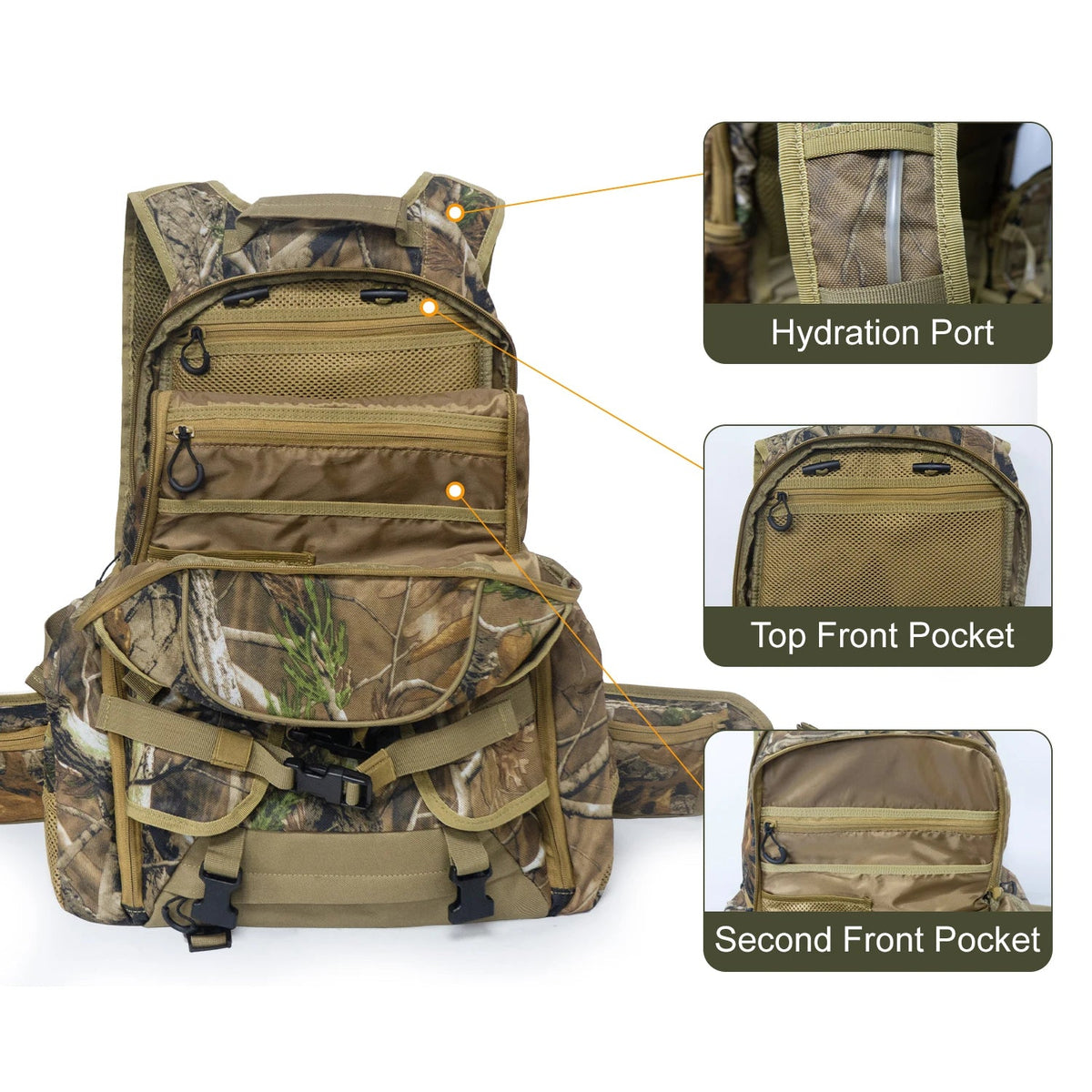 WESTTUNE Man Strategic Tactical Backpack Outdoor Waterproof Camping Hunting Sport Bag Hunting Backpack for Rifle Bow Gun Beargoods