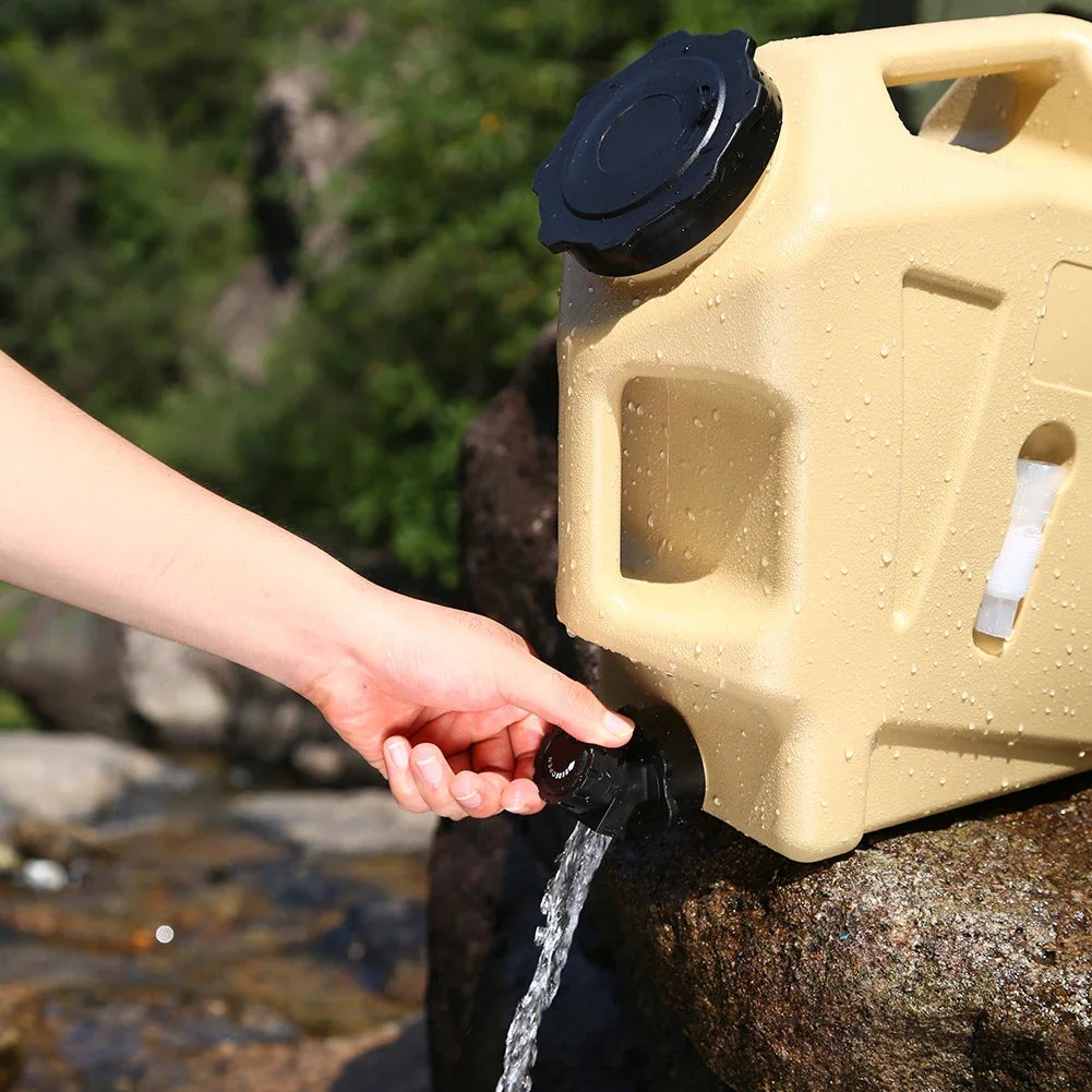 12L Camping Water Container Outdoor Water Bucket Large Capacity Portable Water Bag Detachable Faucet Picnic Drive Water Tank Beargoods