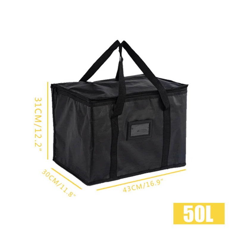 70L Insulated Thermal Cooler Bag Insulation To Keep Cold Large Capacity Portable Lunch Bag Zip Picnic Camping Tin Foil Food Bag Beargoods