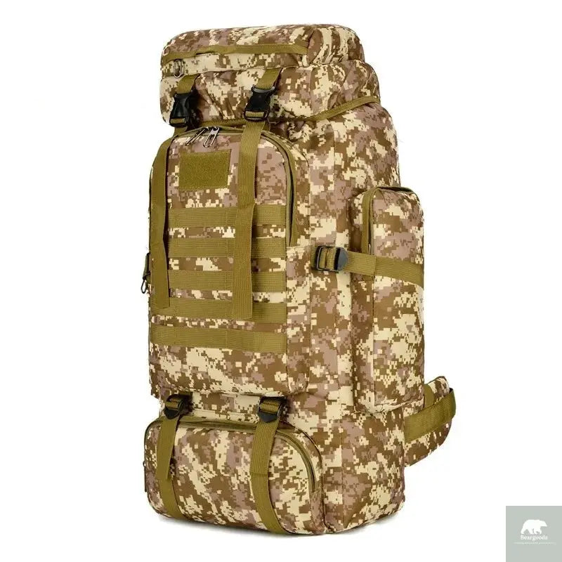 80L/100L Mountaineering Bag Climb Bag Tactical Backpacks Large Backpack Outdoors Hiking Camping Travel Bags Beargoods