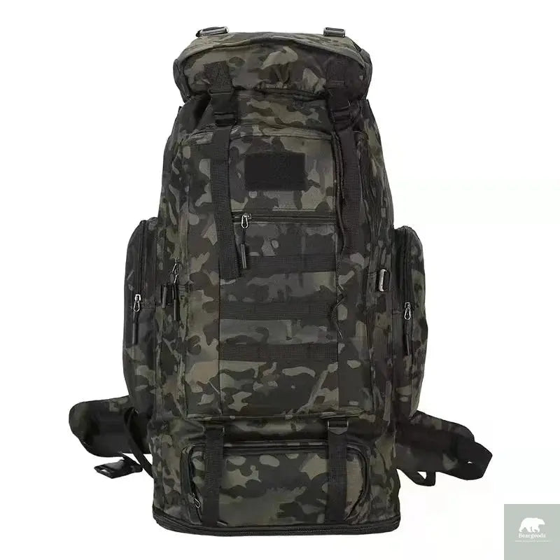 80L/100L Mountaineering Bag Climb Bag Tactical Backpacks Large Backpack Outdoors Hiking Camping Travel Bags Beargoods