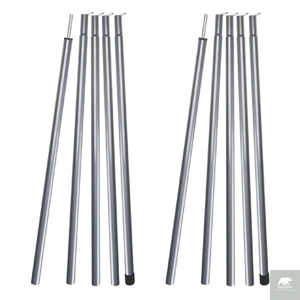2m Telescopic Tent Poles Set of 2 Lightweight Adjustable Trekking Camping Collapsible Poles for Walking Canopy Hiking Beargoods