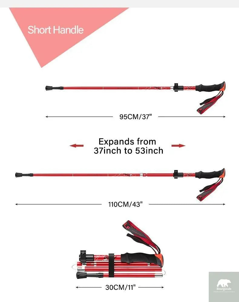 2 Piece Ultralight Trekking Poles Foldable - Beargoods 2 Piece Ultralight Trekking Poles Foldable Beargoods.co.uk 34.99 Beargoods