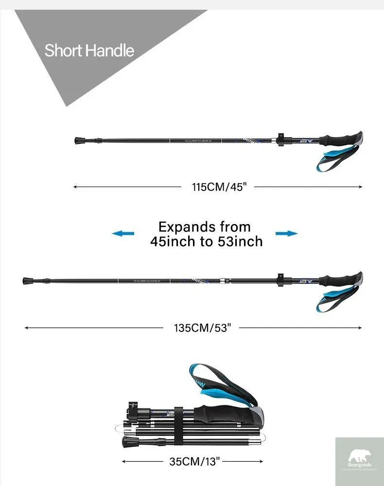 2 Piece Ultralight Trekking Poles Foldable - Beargoods 2 Piece Ultralight Trekking Poles Foldable Beargoods.co.uk 34.99 Beargoods