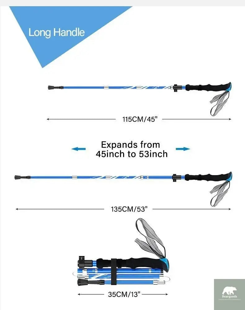 2 Piece Ultralight Trekking Poles Foldable - Beargoods 2 Piece Ultralight Trekking Poles Foldable Beargoods.co.uk 34.99 Beargoods