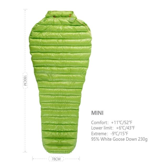 MINI Ultralight Goose Down Mummy 4 Season - Beargoods MINI Ultralight Goose Down Mummy 4 Season Beargoods.co.uk 161.99 Beargoods