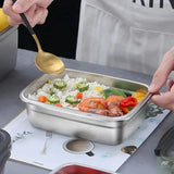 1x 304 Stainless Steel Lunch Bento Box Family Refrigerator Food Storage Containers Portable Outdoor Lunch Boxes Beargoods