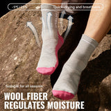 WRELS 1/2/3pairs Merino Wool Socks Thermal Warm Winter High Elastic Thick Hiking Socks Moisture Absorption Wool Sports Socks Beargoods