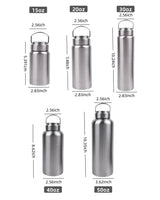 1pc Large Capacity Stainless Steel Sport Water Bottle Single-layer Rugged Water Cup Metal Bottle Drinkware Camping Sports Gym Beargoods