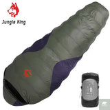 JUNGLE KING CY660 4 Seasons 3 Kinds of Thickness Camping Travel Hiking White Duck Down Feather Filled Mummy Down Sleeping Bags Beargoods