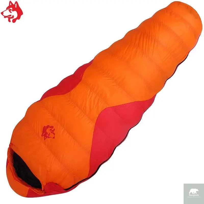 JUNGLE KING CY660 4 Seasons 3 Kinds of Thickness Camping Travel Hiking White Duck Down Feather Filled Mummy Down Sleeping Bags Beargoods
