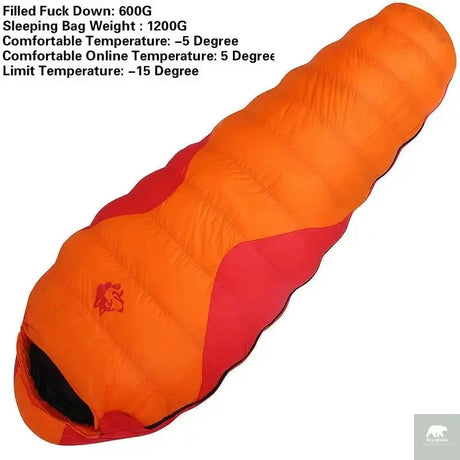 JUNGLE KING CY660 4 Seasons 3 Kinds of Thickness Camping Travel Hiking White Duck Down Feather Filled Mummy Down Sleeping Bags Beargoods