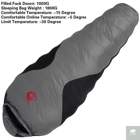 JUNGLE KING CY660 4 Seasons 3 Kinds of Thickness Camping Travel Hiking White Duck Down Feather Filled Mummy Down Sleeping Bags Beargoods