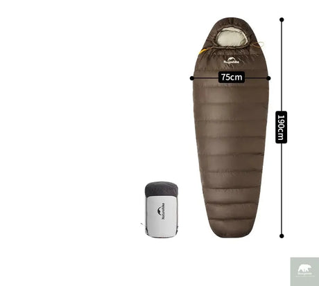 Naturehike Snowbird Camping Duck Down Sleeping Bag Adult Mummy Down Warm Sleeping Bag Ultralight Camping Quilt Sleeping Bags Beargoods