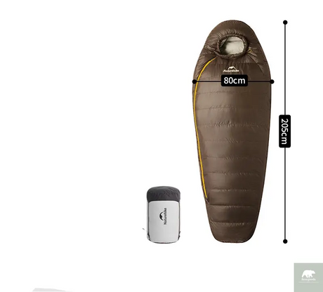 Naturehike Snowbird Camping Duck Down Sleeping Bag Adult Mummy Down Warm Sleeping Bag Ultralight Camping Quilt Sleeping Bags Beargoods