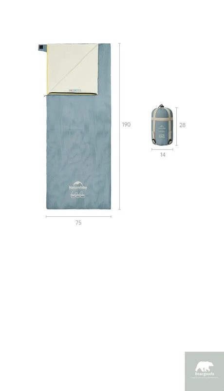Naturehike Outdoor Sleeping Bag Ultralight Winter Envelope Spliceable Sleeping Bag for Camping Adult Waterproof Cotton Quilt Beargoods