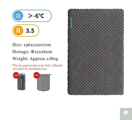 Naturehike Inflatable Camping Mat 3.5 R-Value Lightweight Sleeping Pad 20D Nylon TPU Air Mattress for Hiking Backpacking Beach Beargoods