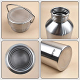 2L Drink Bottle for Sport Large Capacity Stainless Steel Sport Bottle Single-Layer Water Cup Metal Flask Drinkware Camping Sport Beargoods