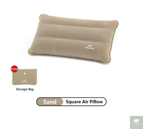 Naturehike Square Inflatable Pillow Outdoor Camping Hiking Ultralight Travel Portable Airplane Folding Pillows Soft Comfortable Beargoods