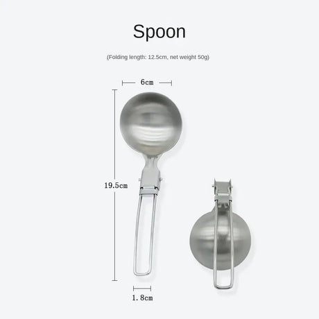 Folding Spatula Spoon Shovel Food Turner Portable 304 StainlessSteel Outdoor Camping BBQ Cooking Tableware Picnic Supplies ﻿ Beargoods