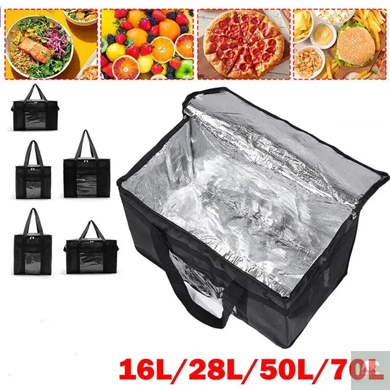 70L Insulated Thermal Cooler Bag Insulation To Keep Cold Large Capacity Portable Lunch Bag Zip Picnic Camping Tin Foil Food Bag Beargoods