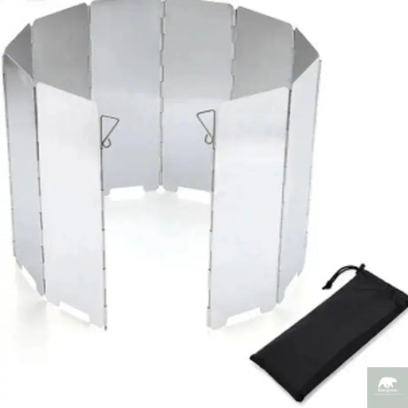 8 Plates / 10 Plates Aluminum Alloy Stove Windscreen, Ultralight Foldable Stove Windshield, Suitable For Outdoor Camping, Picnic Beargoods