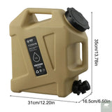 12L Camping Water Container Outdoor Water Bucket Large Capacity Portable Water Bag Detachable Faucet Picnic Drive Water Tank Beargoods