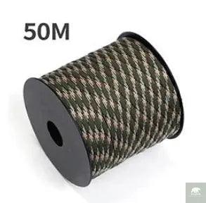 50 M 1 Roll4 Mm 7 Stand Cores Paracord for Survival Parachute Cord Lanyard Camping Climbing Camping Rope Hiking Clothesline Beargoods