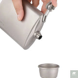 Titanium Hip Flask With Funnel 200ml/260ml Beargoods