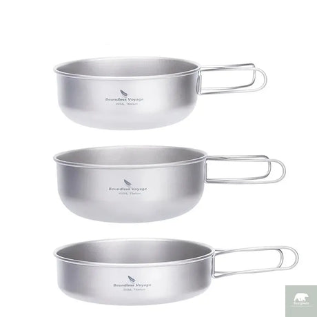Ultralight Titanium 3 Piece Pan Set - Beargoods